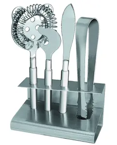 Набор барных инструментов из нержавеющей стали, 4 предмета