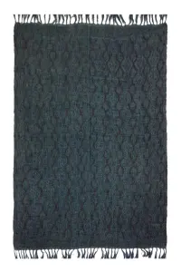 Льняной плед с блок-принтом