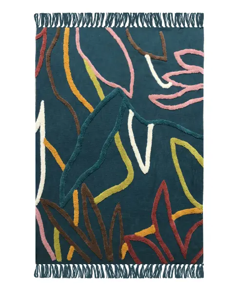 Хлопковый плед с тафтингом