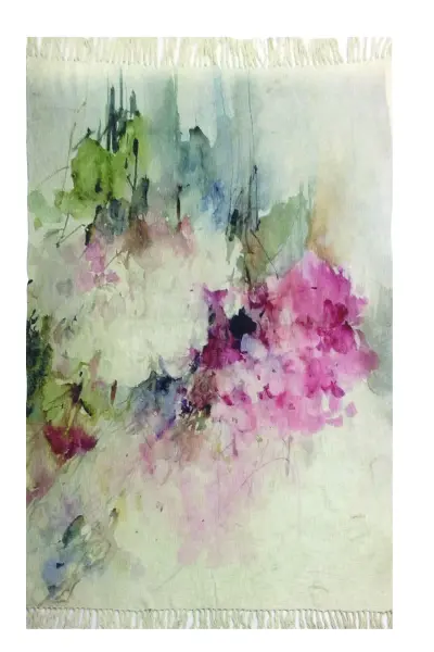 Хлопковый плед с принтом