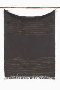 Хлопковый плед с вышивкой