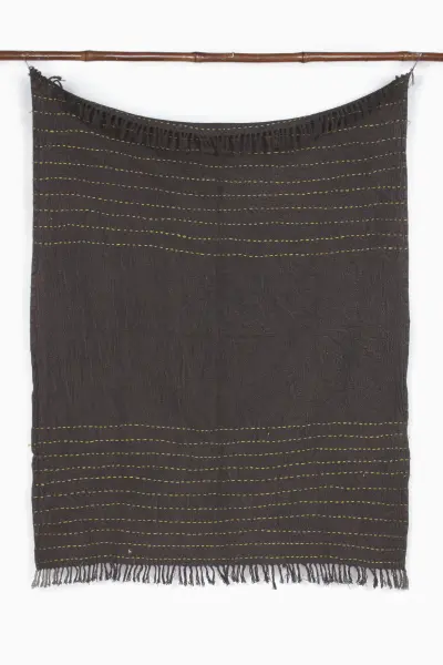 Хлопковый плед с вышивкой