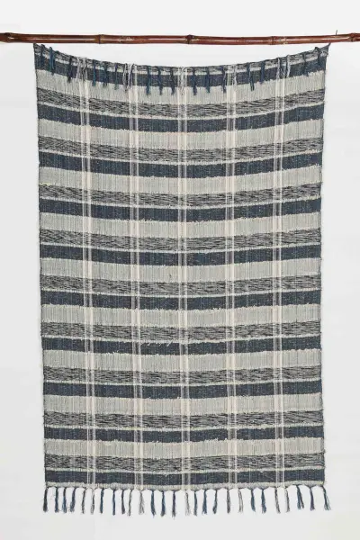 Хлопковый плед тканый