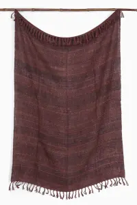 Хлопковый плед с блок-принтом