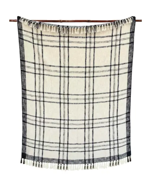 Плед из хлопка ручного ткачества