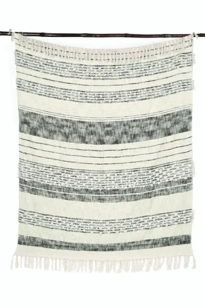 Плед из хлопка ручного ткачества