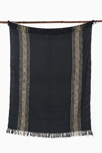 Плед из хлопка ручного ткачества