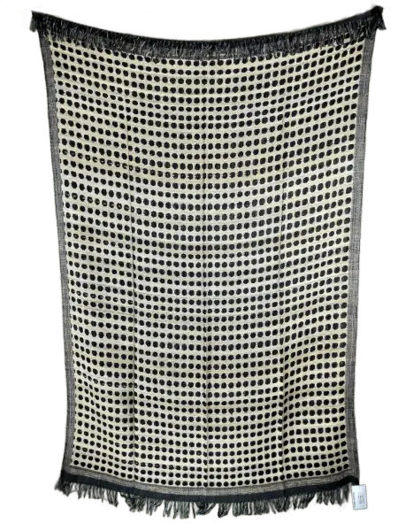 Плед из шерсти и шелка ручной работы