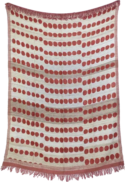 Плед из шерсти и шелка ручной работы