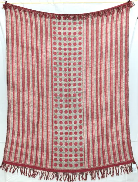 Плед из шерсти и шелка ручной работы