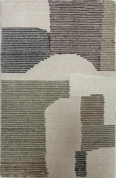 Ковер из шерсти с рельефной фактурой