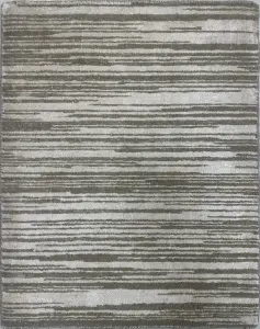 Ковер из новозеландской шерсти и искусственного шелка с однотонным рельефом и эффектом состаривания