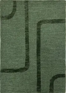 Ковер из новозеландской шерсти и вискозы с абстрактным узором