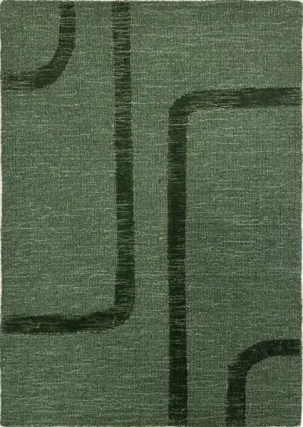 Ковер из новозеландской шерсти и вискозы с абстрактным узором