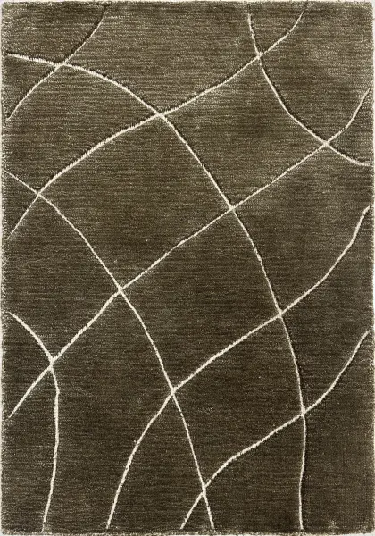 Ковер из новозеландской шерсти и вискозы с абстрактным узором