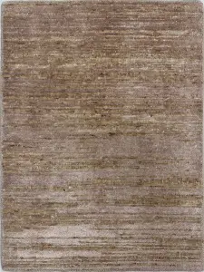 Ковер из новозеландской шерсти и искусственного шелка с однотонным рельефом и эффектом состаривания