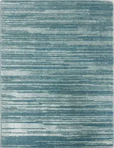 Ковер из новозеландской шерсти и искусственного шелка с однотонным рельефом и эффектом состаривания