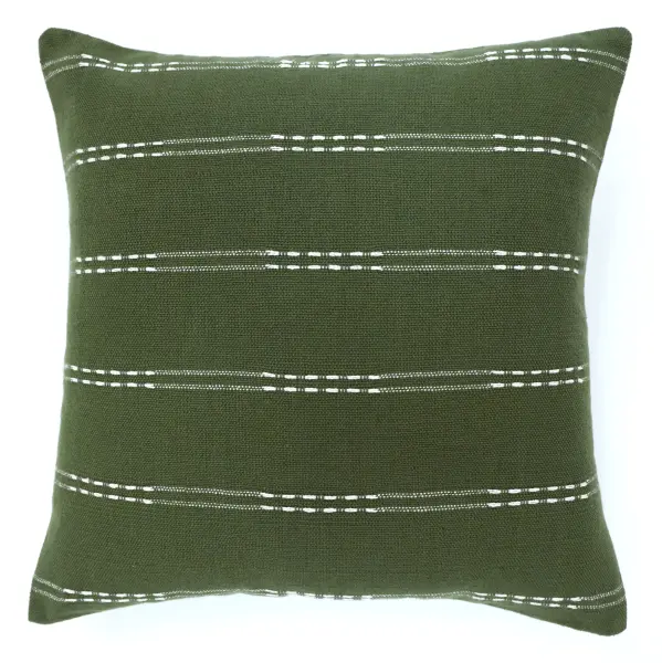 Декоративная наволочка из хлопка с рельефом и окрашиванием в пряже