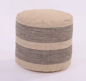 Пуф из джута и хлопка