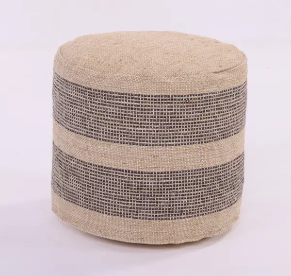 Пуф из джута и хлопка