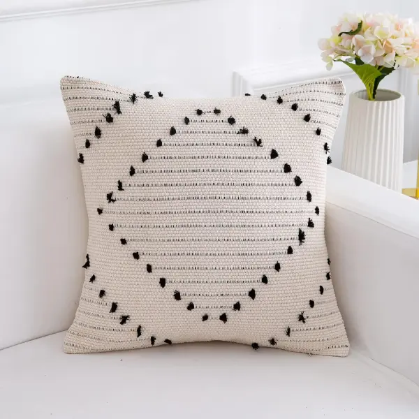 Декоративная наволочка из хлопка с окрашиванием в пряже