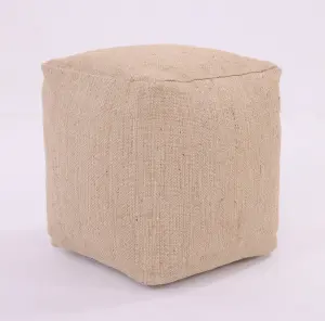 Пуф из джута и хлопка