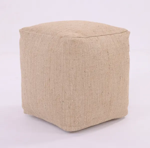 Пуф из джута и хлопка