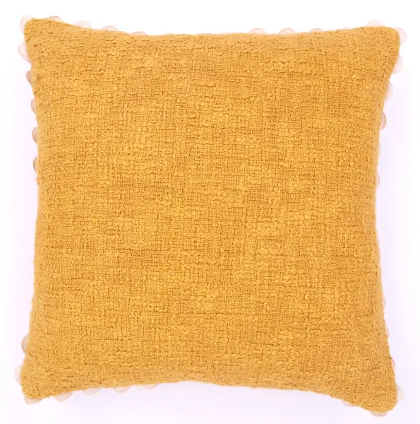 Декоративная наволочка из хлопка с кружевом