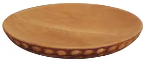 Малая круглая тарелка из дерева манго