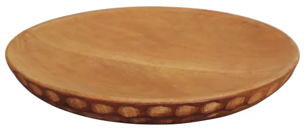 Малая круглая тарелка из дерева манго
