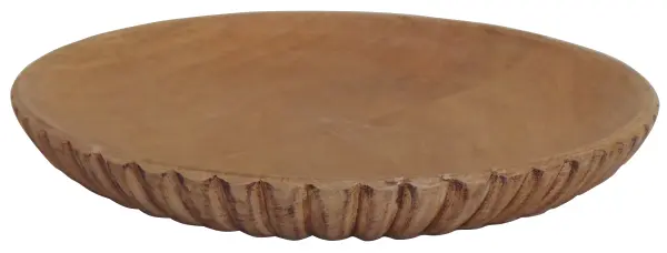 Большая круглая тарелка из дерева манго