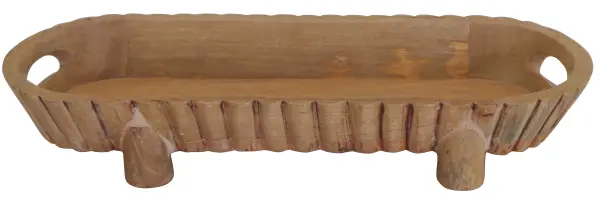 Поднос на ножках из дерева манго