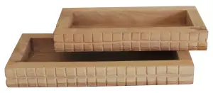 Набор из 2 подносов из дерева манго