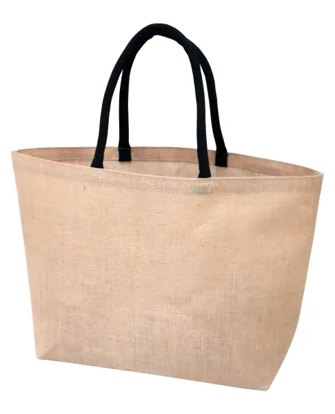 Шоппер из джута с хлопковыми ручками