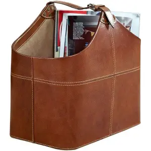 Корзина для хранения с отделкой из кожи и бархата