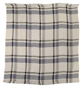 Тканый льняной плед