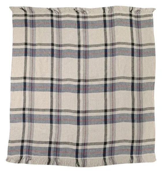 Тканый льняной плед