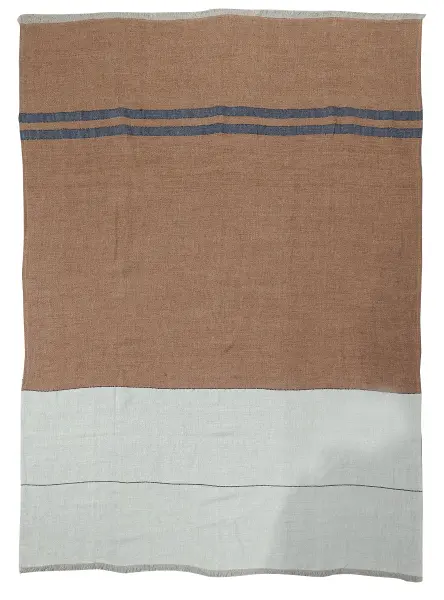 Тканый льняной плед