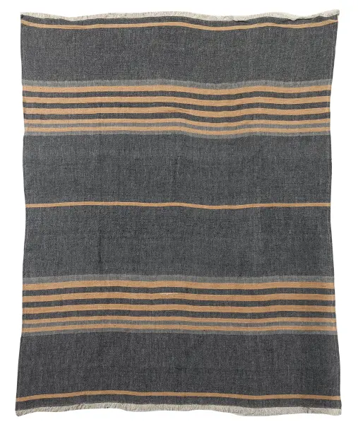 Тканый льняной плед