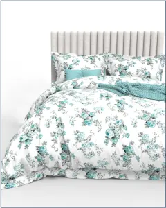 Комплект пододеяльник с наволочками из хлопка с принтом
