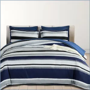 Комплект пододеяльник с наволочками из хлопка с принтом