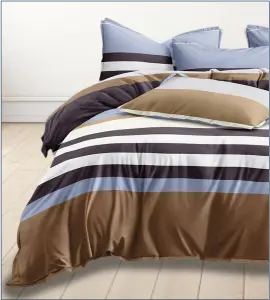 Комплект пододеяльник с наволочками из хлопка с принтом