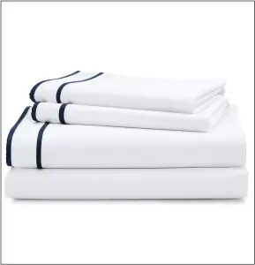 Комплект простыней из хлопка однотонный с аппликацией