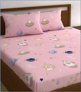 Комплект простыней из хлопка с принтом