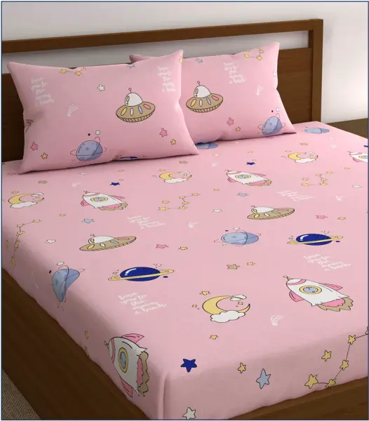 Комплект простыней из хлопка с принтом