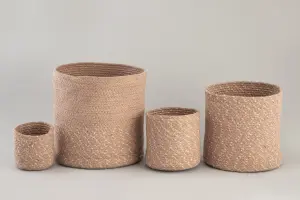 Набор корзин для хранения из хлопкового шнура