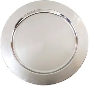 Сервировочная тарелка из нержавеющей стали с полированной отделкой