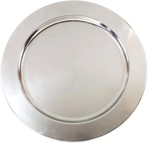 Сервировочная тарелка из нержавеющей стали с полированной отделкой
