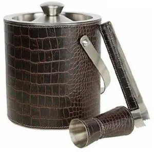 Ведерко для льда из нержавеющей стали с натуральной отделкой