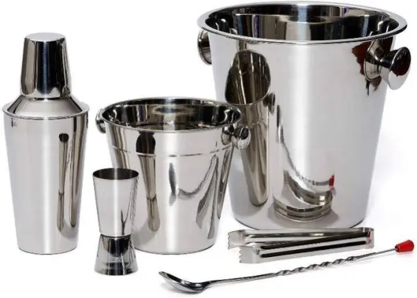Барный набор из нержавеющей стали с полированной отделкой
